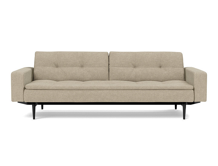 Dublexo Styletto Sofa Bed Black Wood With Arms - variant image
