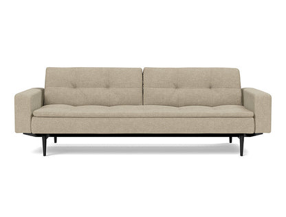 Dublexo Styletto Sofa Bed Black Wood With Arms - variant image