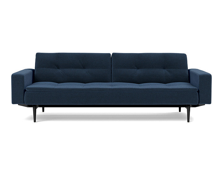 Dublexo Styletto Sofa Bed Black Wood With Arms - variant image
