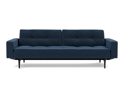 Dublexo Styletto Sofa Bed Black Wood With Arms - variant image