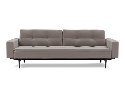 Dublexo Styletto Sofa Bed Black Wood With Arms - variant image