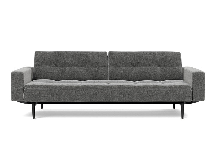 Dublexo Styletto Sofa Bed Black Wood With Arms - variant image