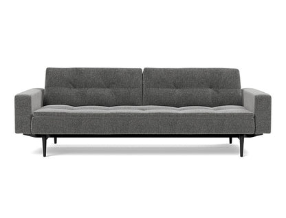 Dublexo Styletto Sofa Bed Black Wood With Arms - variant image