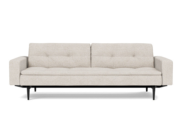 Dublexo Styletto Sofa Bed Black Wood With Arms - variant image