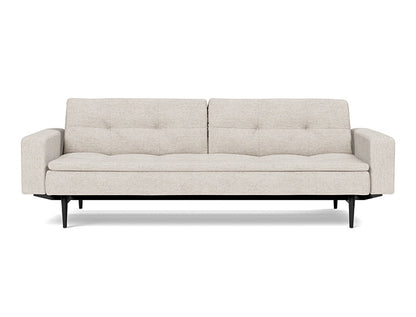 Dublexo Styletto Sofa Bed Black Wood With Arms - variant image