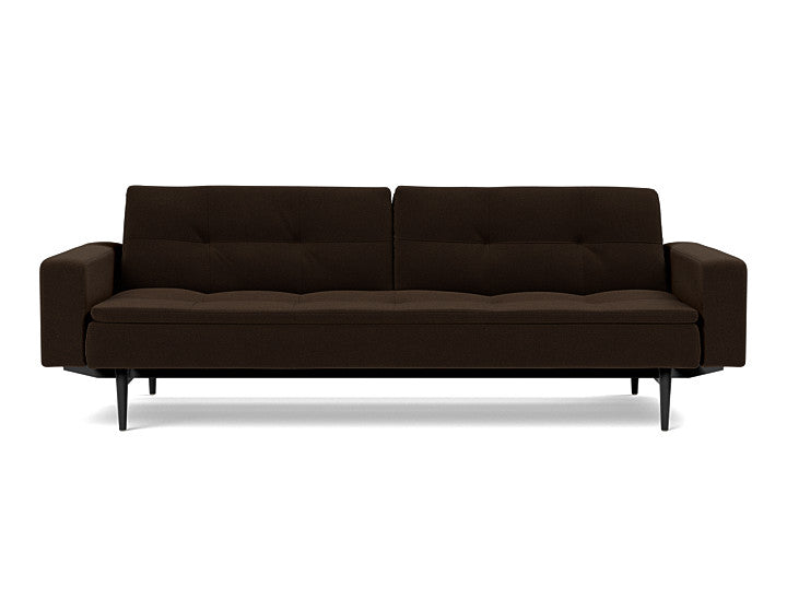 Dublexo Styletto Sofa Bed Black Wood With Arms - variant image