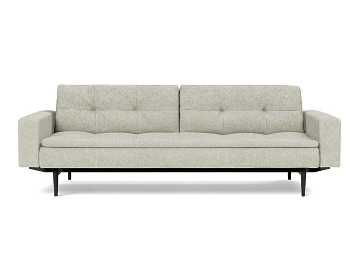 Dublexo Styletto Sofa Bed Black Wood With Arms - variant image
