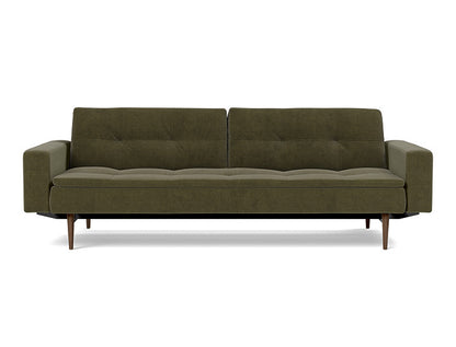 Dublexo Styletto Sofa Bed Dark Wood With Arms - variant image