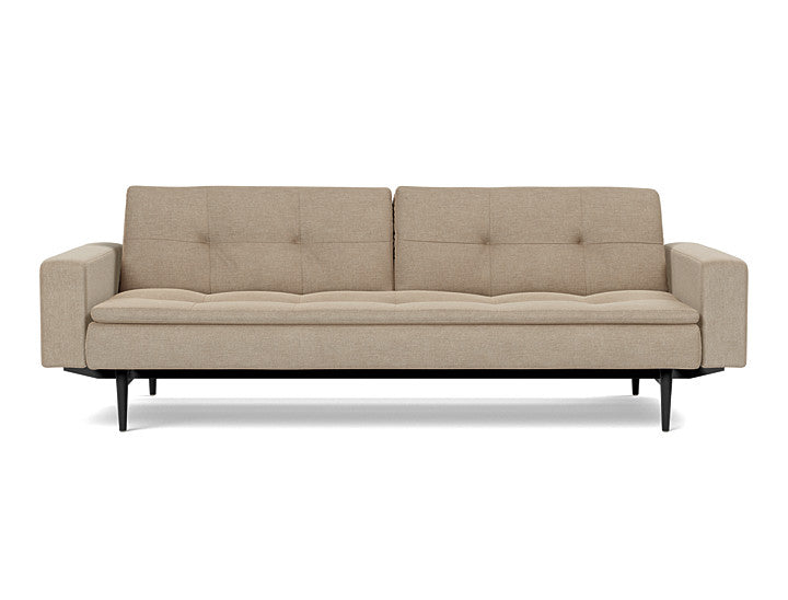 Dublexo Styletto Sofa Bed Black Wood With Arms - variant image