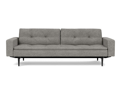 Dublexo Styletto Sofa Bed Black Wood With Arms - variant image
