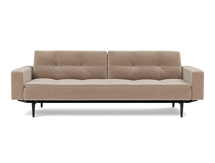 Dublexo Styletto Sofa Bed Black Wood With Arms - variant image