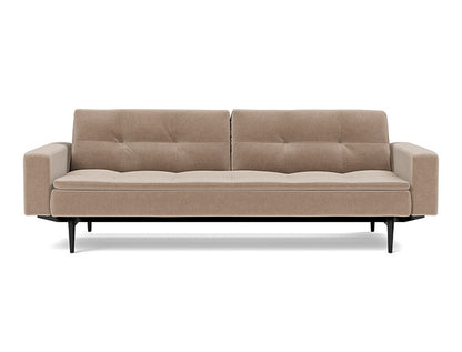 Dublexo Styletto Sofa Bed Black Wood With Arms - variant image
