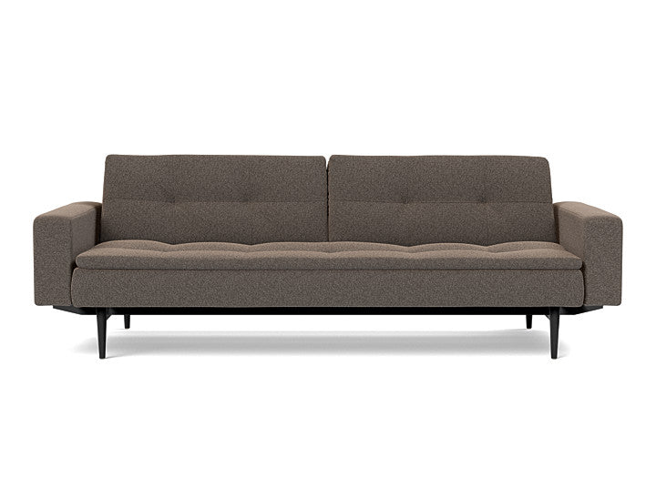 Dublexo Styletto Sofa Bed Black Wood With Arms - variant image