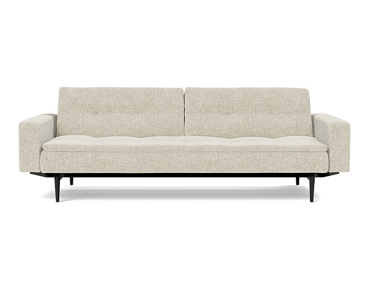 Dublexo Styletto Sofa Bed Black Wood With Arms - variant image