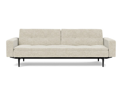 Dublexo Styletto Sofa Bed Black Wood With Arms - variant image