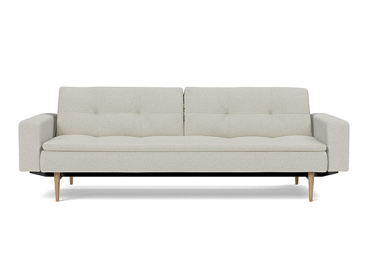Dublexo Styletto Sofa Bed Light Wood With Arms - angle 1