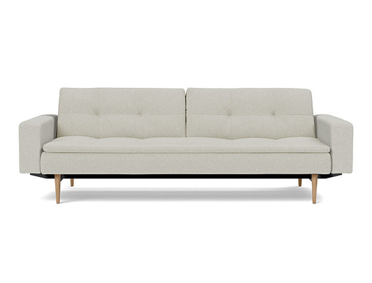 Dublexo Styletto Sofa Bed Light Wood With Arms - angle 1