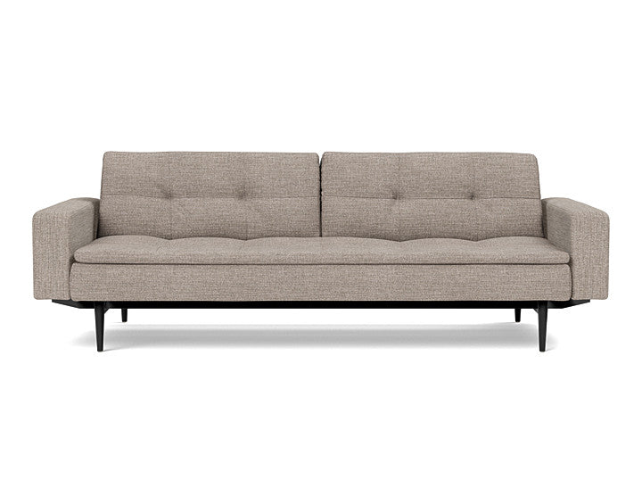 Dublexo Styletto Sofa Bed Black Wood With Arms - variant image