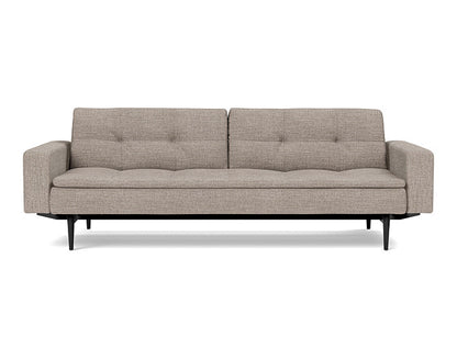 Dublexo Styletto Sofa Bed Black Wood With Arms - variant image