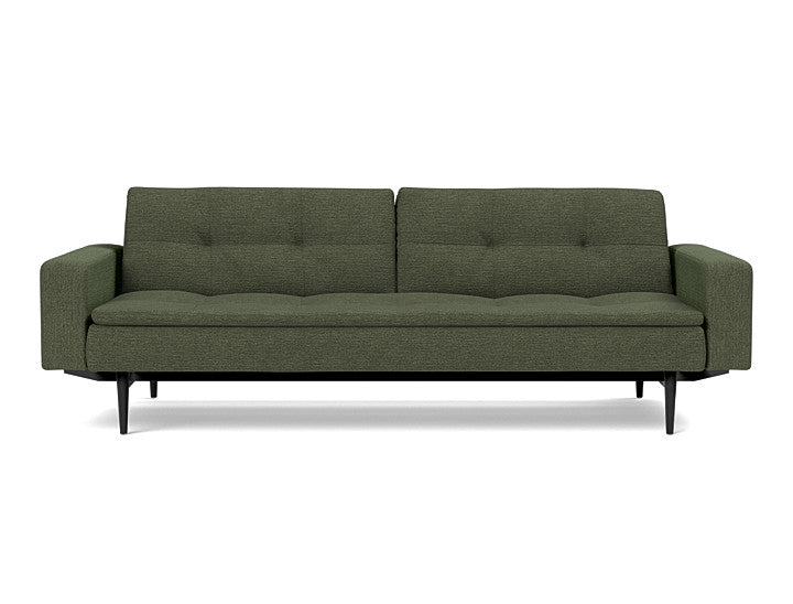 Dublexo Styletto Sofa Bed Black Wood With Arms - variant image