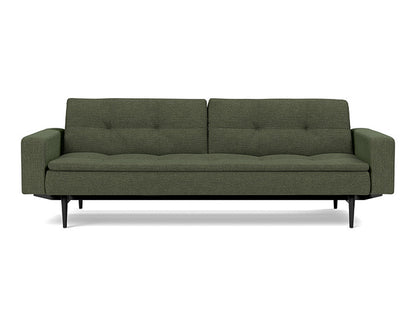 Dublexo Styletto Sofa Bed Black Wood With Arms - variant image
