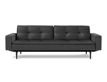 Dublexo Styletto Sofa Bed Black Wood With Arms - variant image