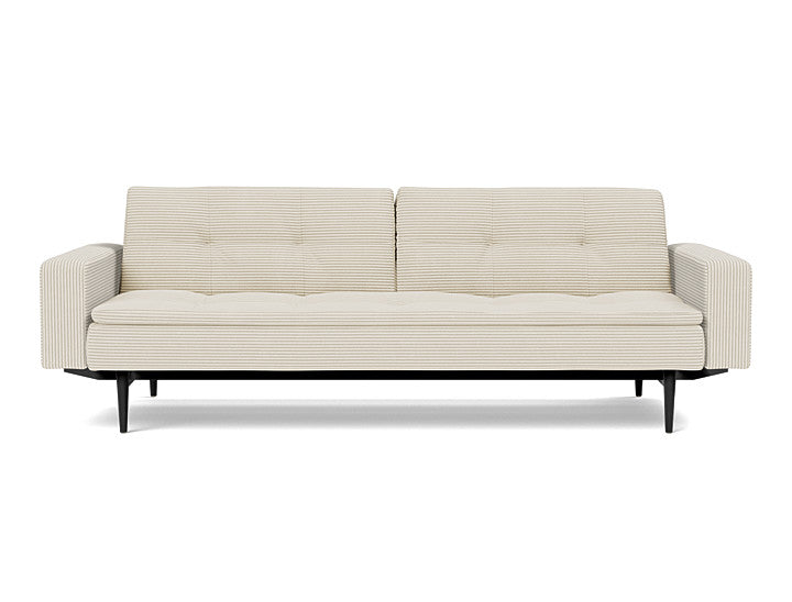 Dublexo Styletto Sofa Bed Black Wood With Arms - variant image