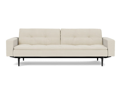 Dublexo Styletto Sofa Bed Black Wood With Arms - variant image