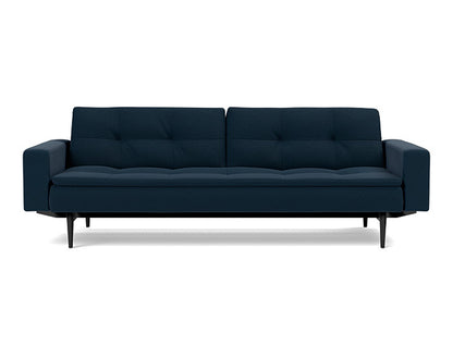 Dublexo Styletto Sofa Bed Black Wood With Arms - variant image