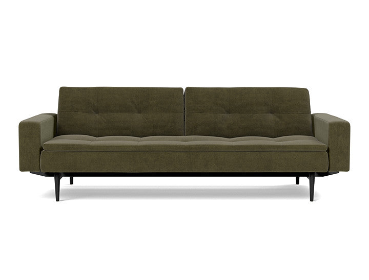 Dublexo Styletto Sofa Bed Black Wood With Arms - variant image