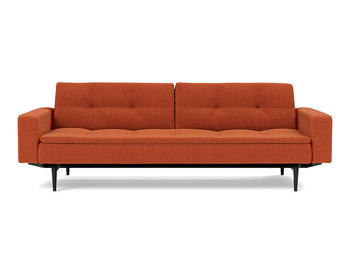 Dublexo Styletto Sofa Bed Black Wood With Arms - variant image