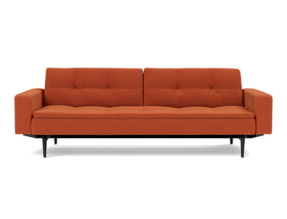 Dublexo Styletto Sofa Bed Black Wood With Arms - variant image