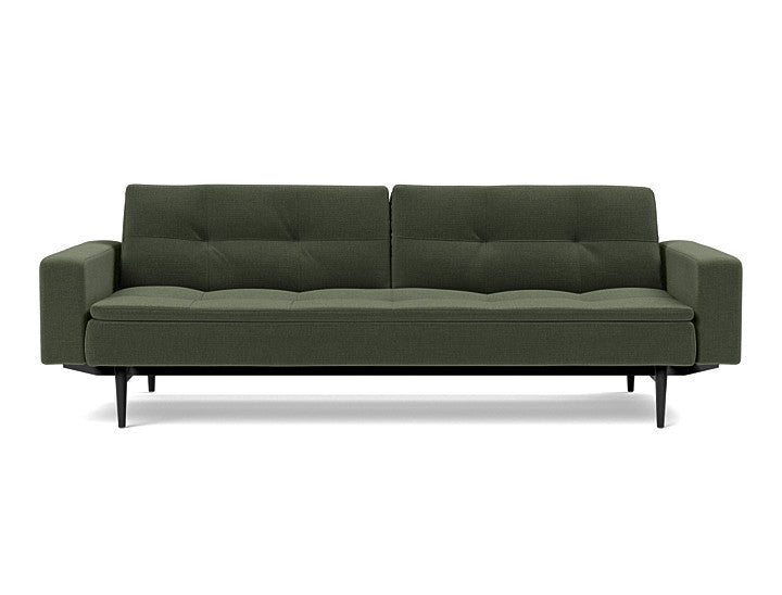 Dublexo Styletto Sofa Bed Black Wood With Arms - variant image