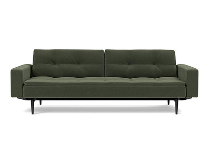 Dublexo Styletto Sofa Bed Black Wood With Arms - variant image