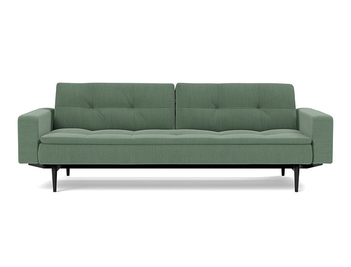 Dublexo Styletto Sofa Bed Black Wood With Arms - variant image