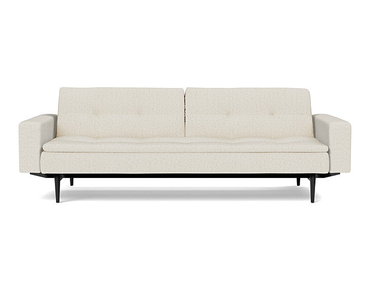 Dublexo Styletto Sofa Bed Black Wood With Arms - variant image