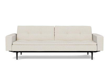 Dublexo Styletto Sofa Bed Black Wood With Arms - variant image
