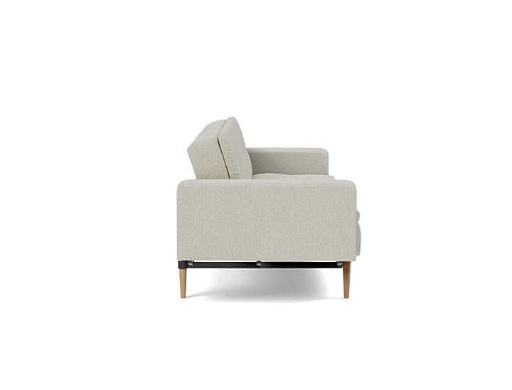 Dublexo Styletto Sofa Bed Light Wood With Arms - angle 2