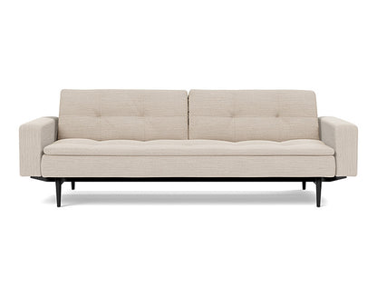 Dublexo Styletto Sofa Bed Black Wood With Arms - variant image