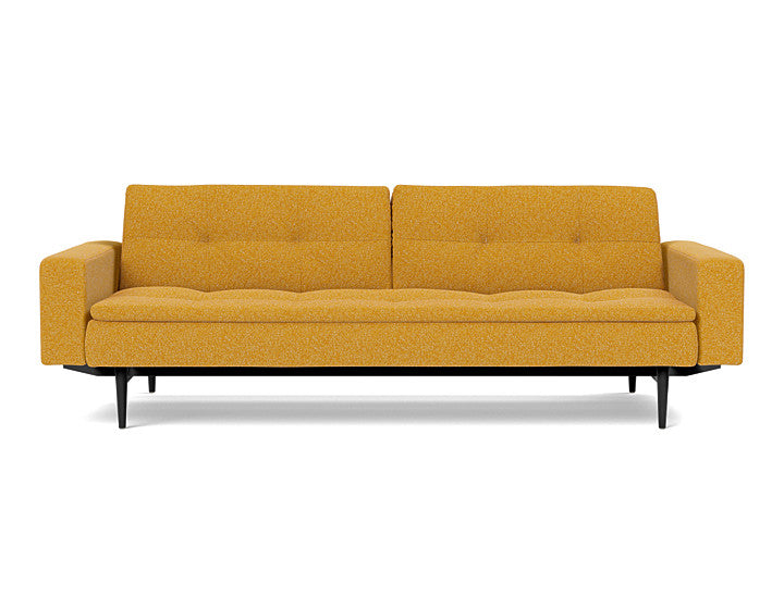 Dublexo Styletto Sofa Bed Black Wood With Arms - variant image