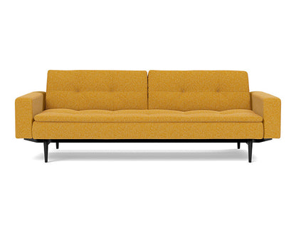 Dublexo Styletto Sofa Bed Black Wood With Arms - variant image