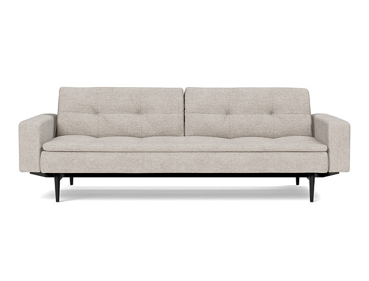 Dublexo Styletto Sofa Bed Black Wood With Arms - variant image