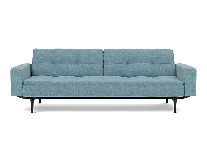 Dublexo Styletto Sofa Bed Black Wood With Arms - variant image