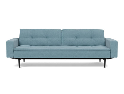 Dublexo Styletto Sofa Bed Black Wood With Arms - variant image