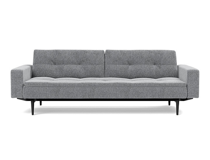 Dublexo Styletto Sofa Bed Black Wood With Arms - variant image
