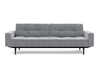 Dublexo Styletto Sofa Bed Black Wood With Arms - variant image