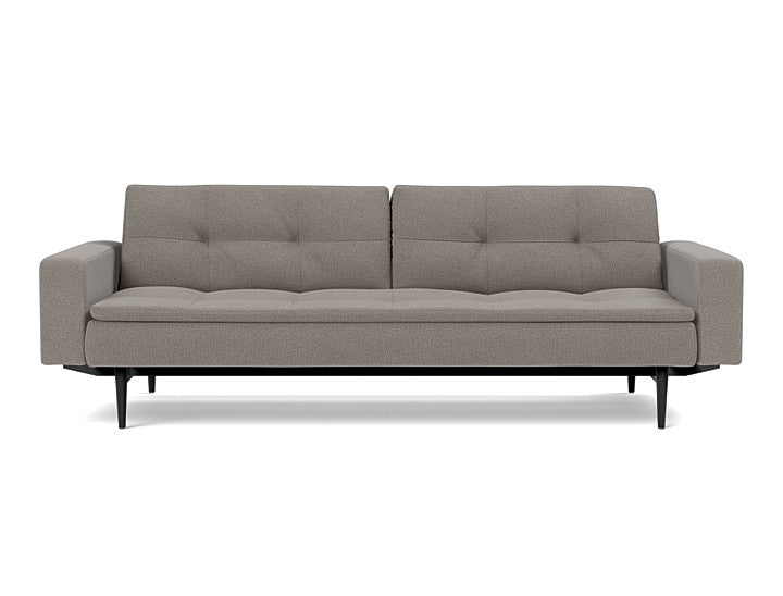 Dublexo Styletto Sofa Bed Black Wood With Arms - variant image