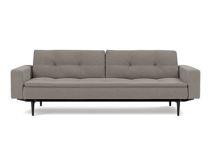 Dublexo Styletto Sofa Bed Black Wood With Arms - variant image