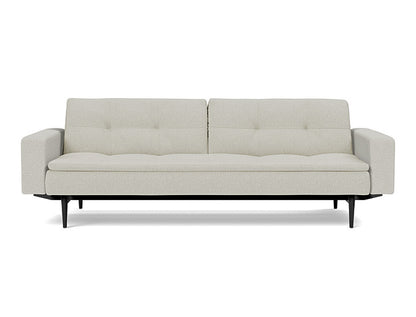 Dublexo Styletto Sofa Bed Black Wood With Arms - angle 1