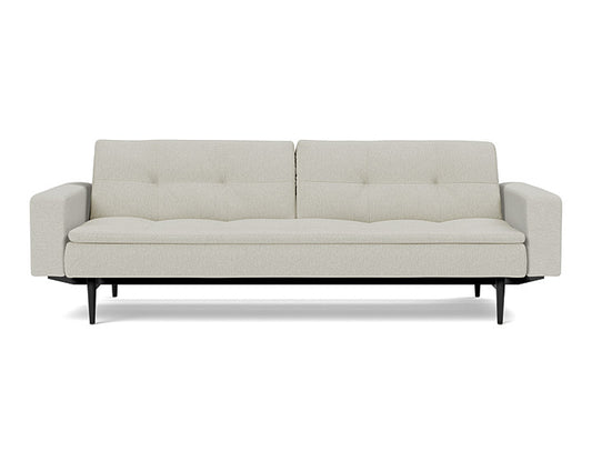 Dublexo Styletto Sofa Bed Black Wood With Arms - angle 1
